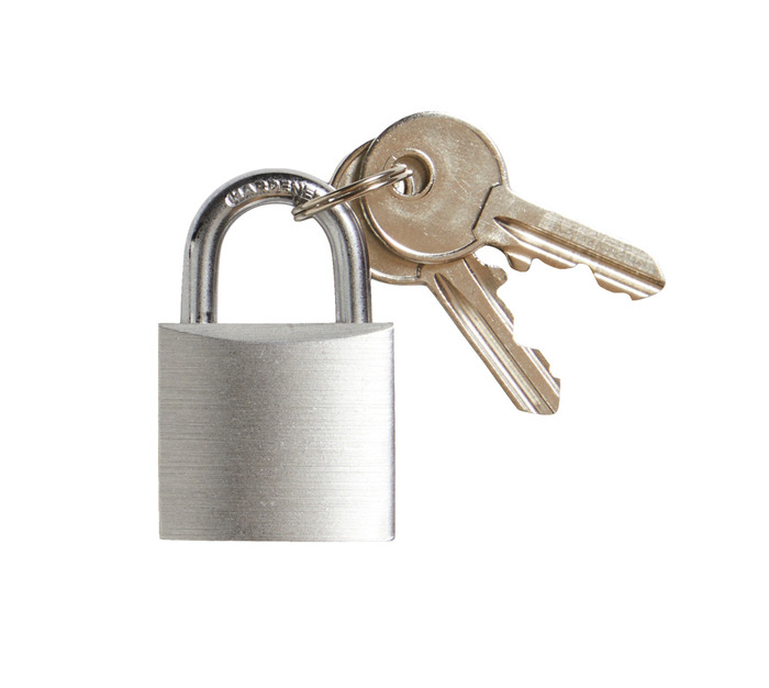 Hængelås m/to nøgler 30 mm aluminium